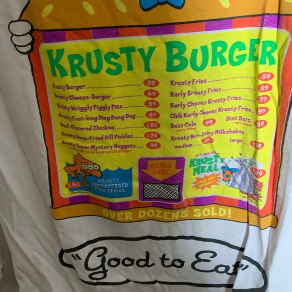 Simpsons Krusty burger graphic tee - Picture 2 of 4
